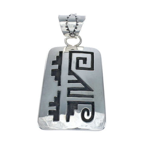 Navajo Sterling Silver Overlay Pendant SN20438